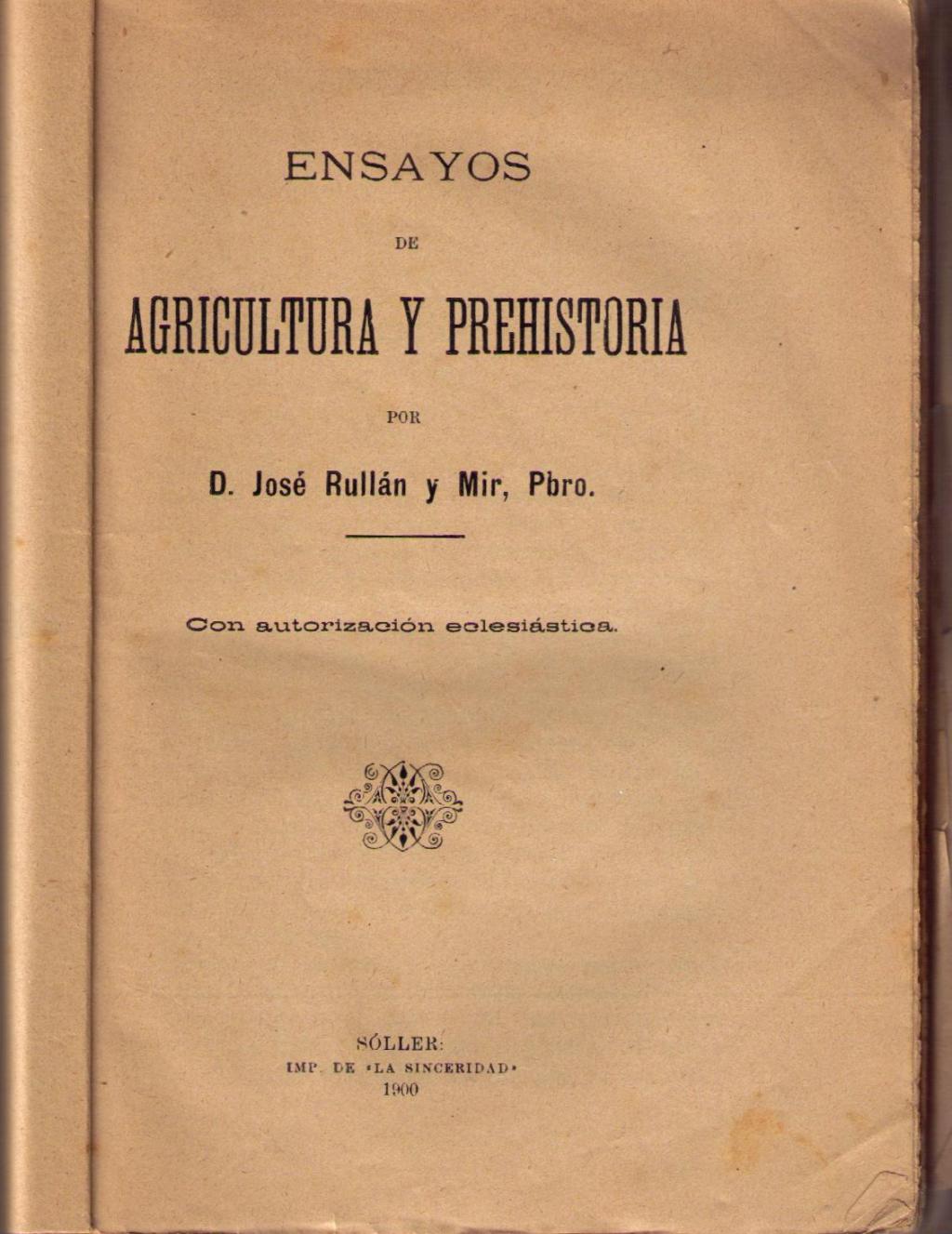 Coberta de Ensayos de Agricultura y prehistoria